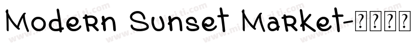 Modern Sunset Market字体转换